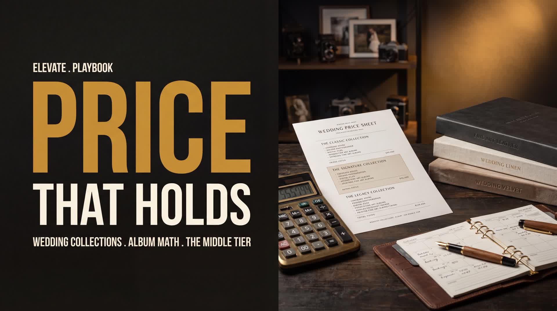 Build a wedding collection menu that holds its price