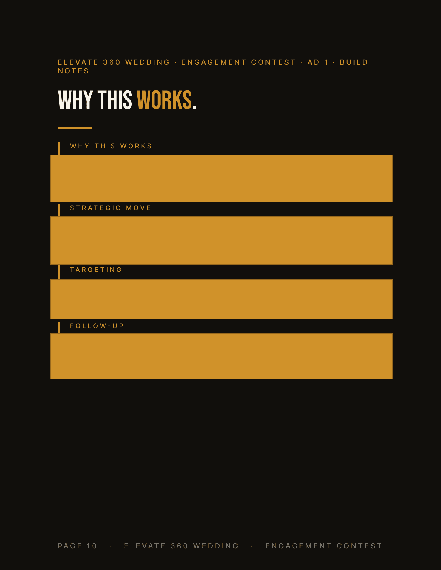 Build notes page explaining the strategic reasoning