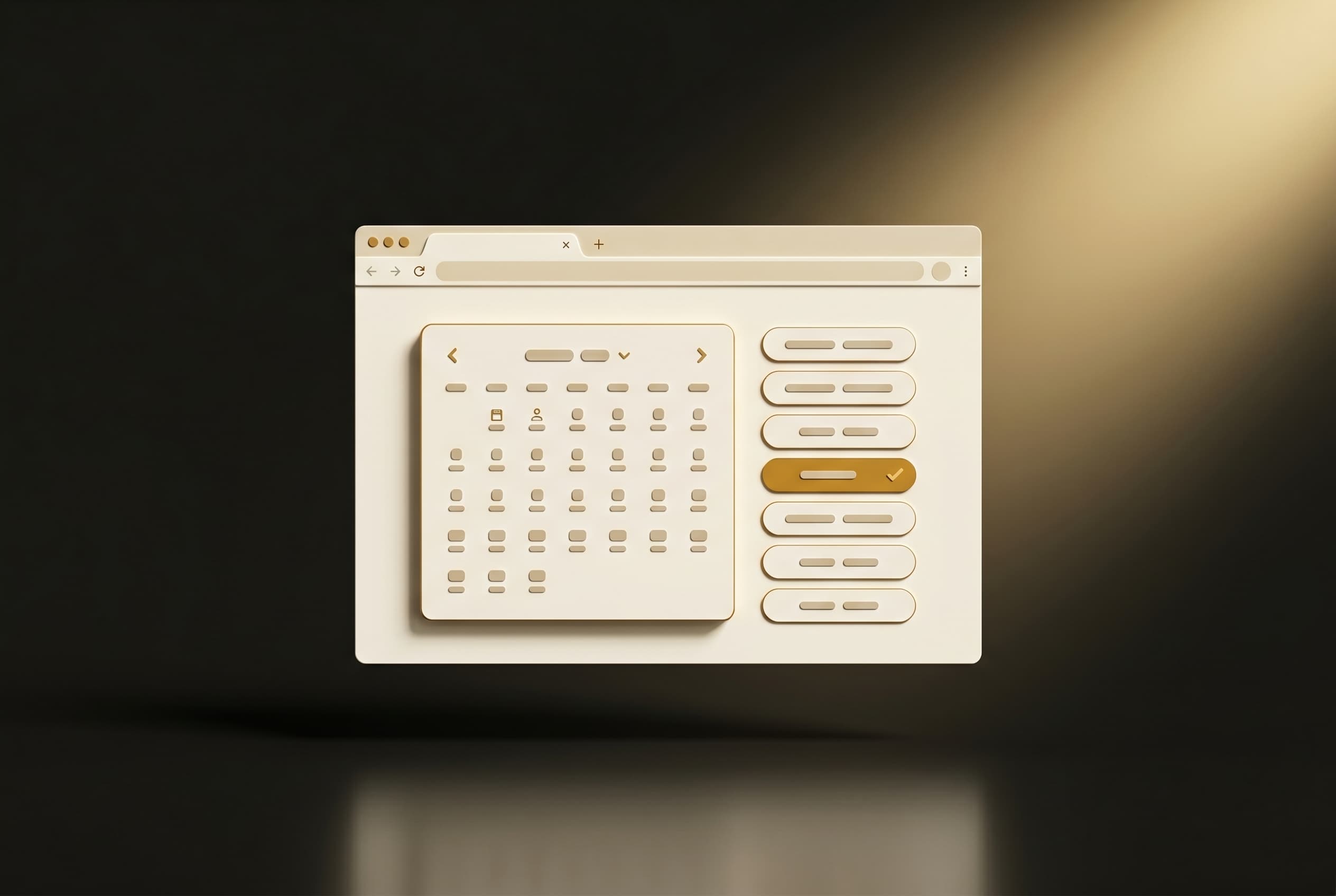 A booking calendar widget on a website